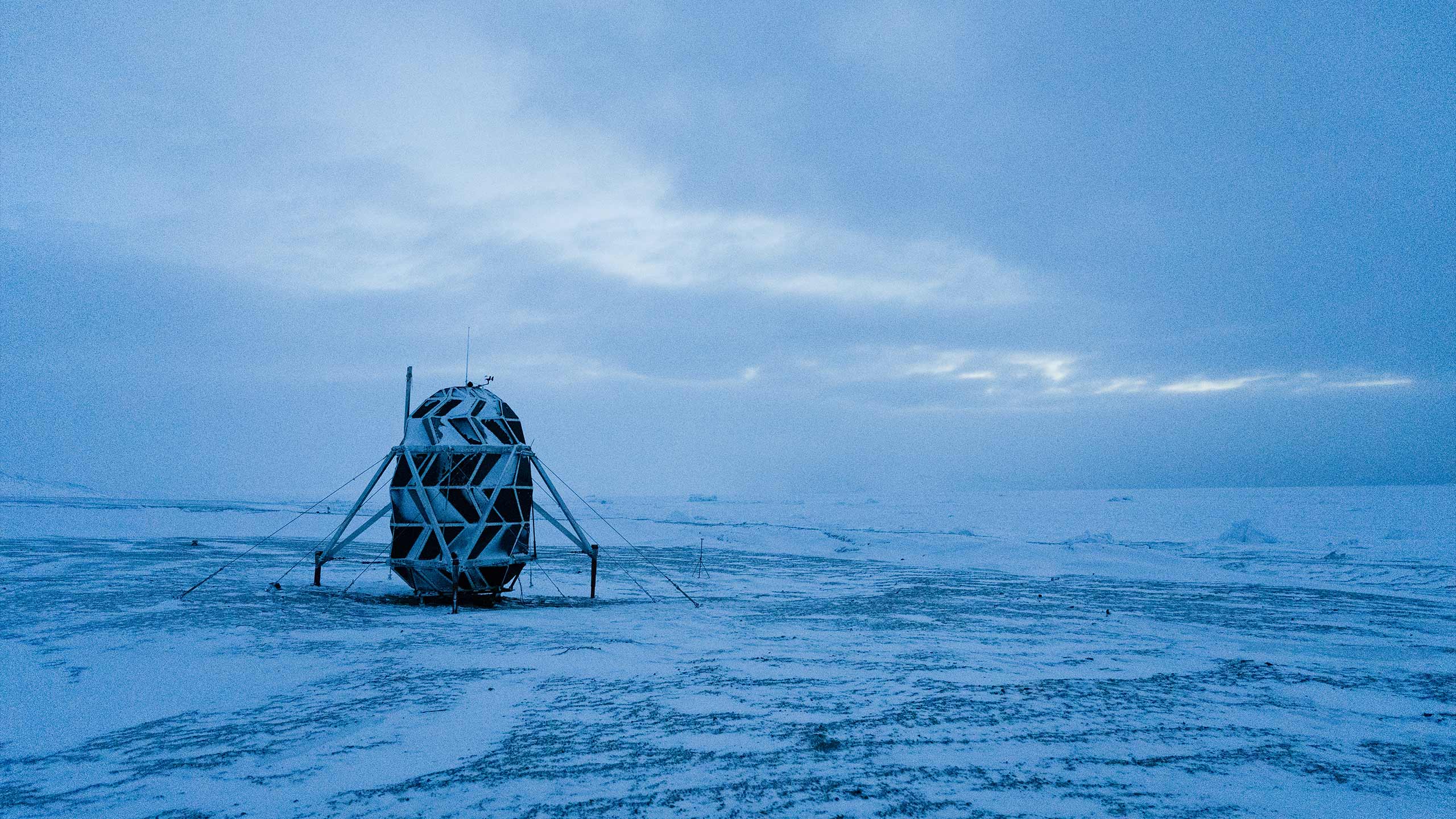 The habitat in -25 C during the expedition