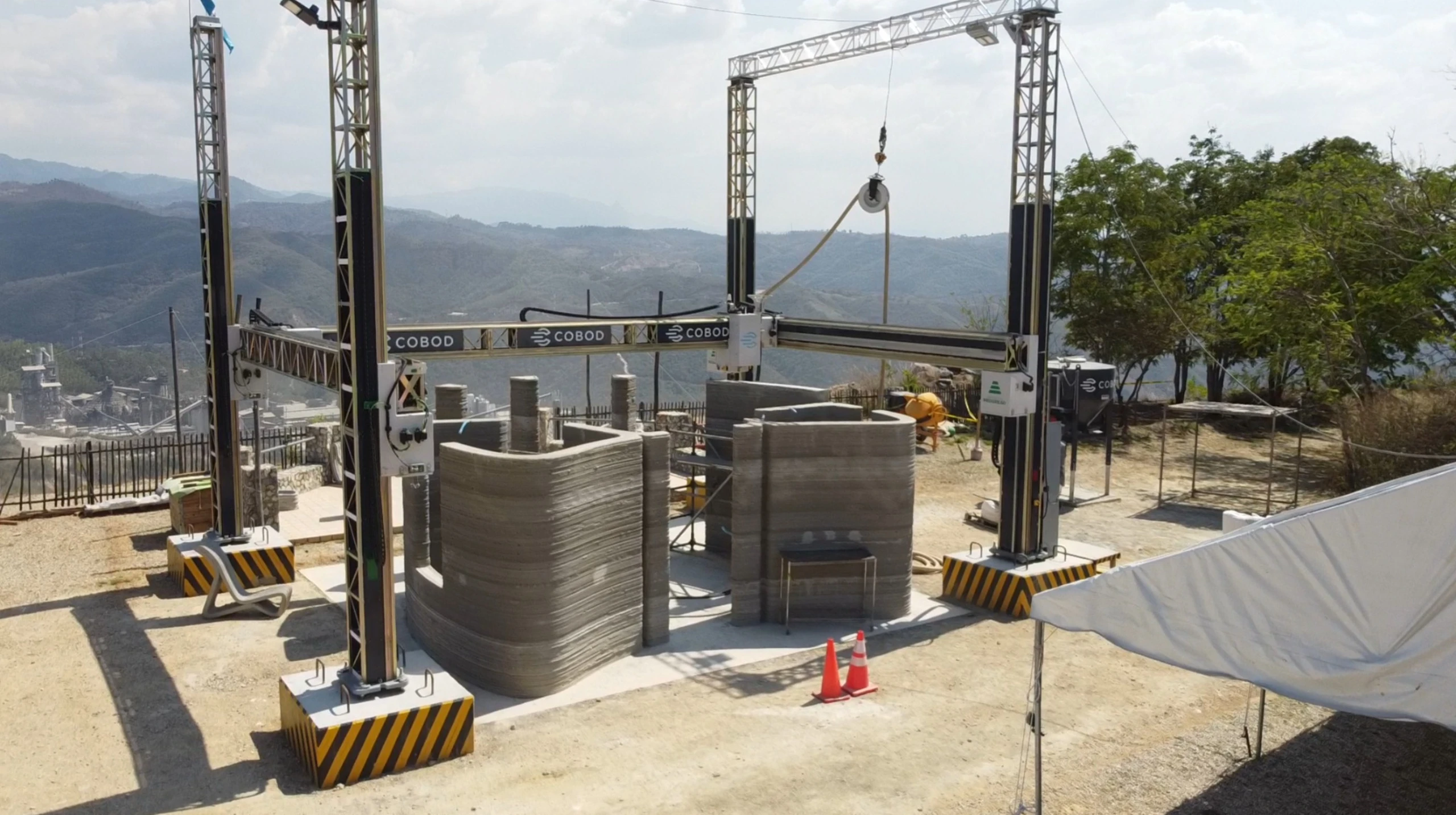 Image of mirador pavilion print in progress