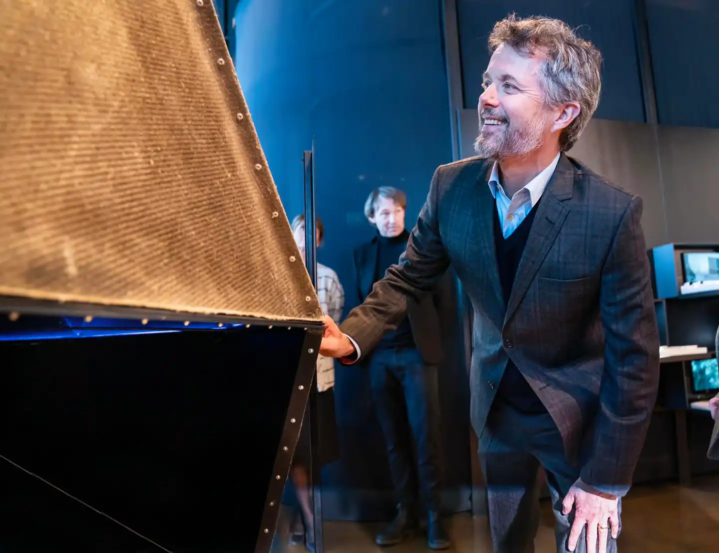 His Royal Highness Crown Prince Frederik of Denmark visiting the overview effect dome