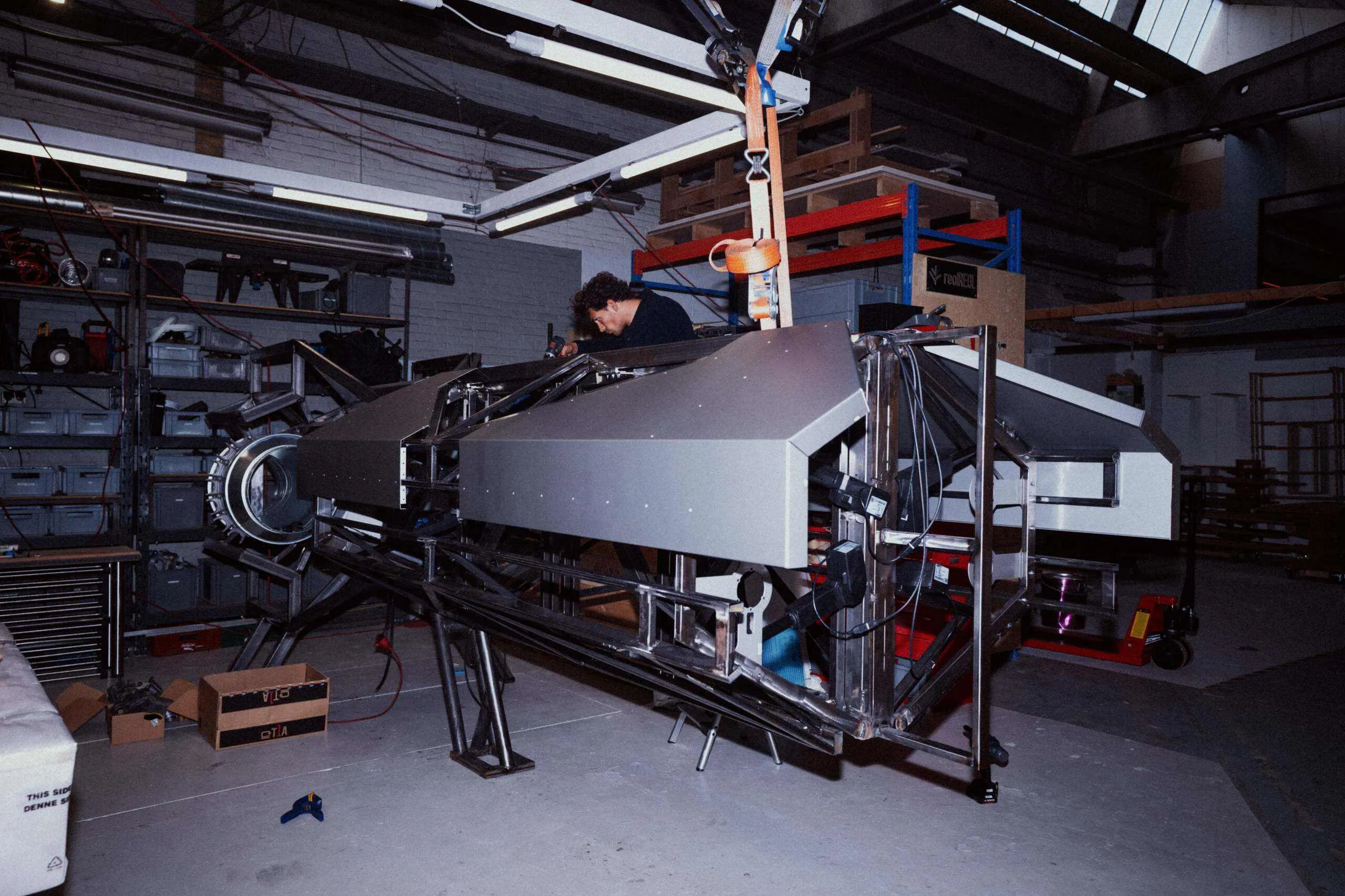 Final behind the scenes photo of the completed Spaceshop