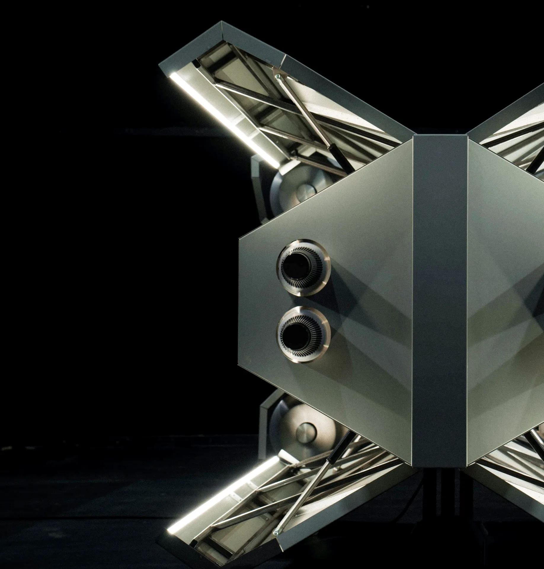 Detail view of the Spaceshop construction