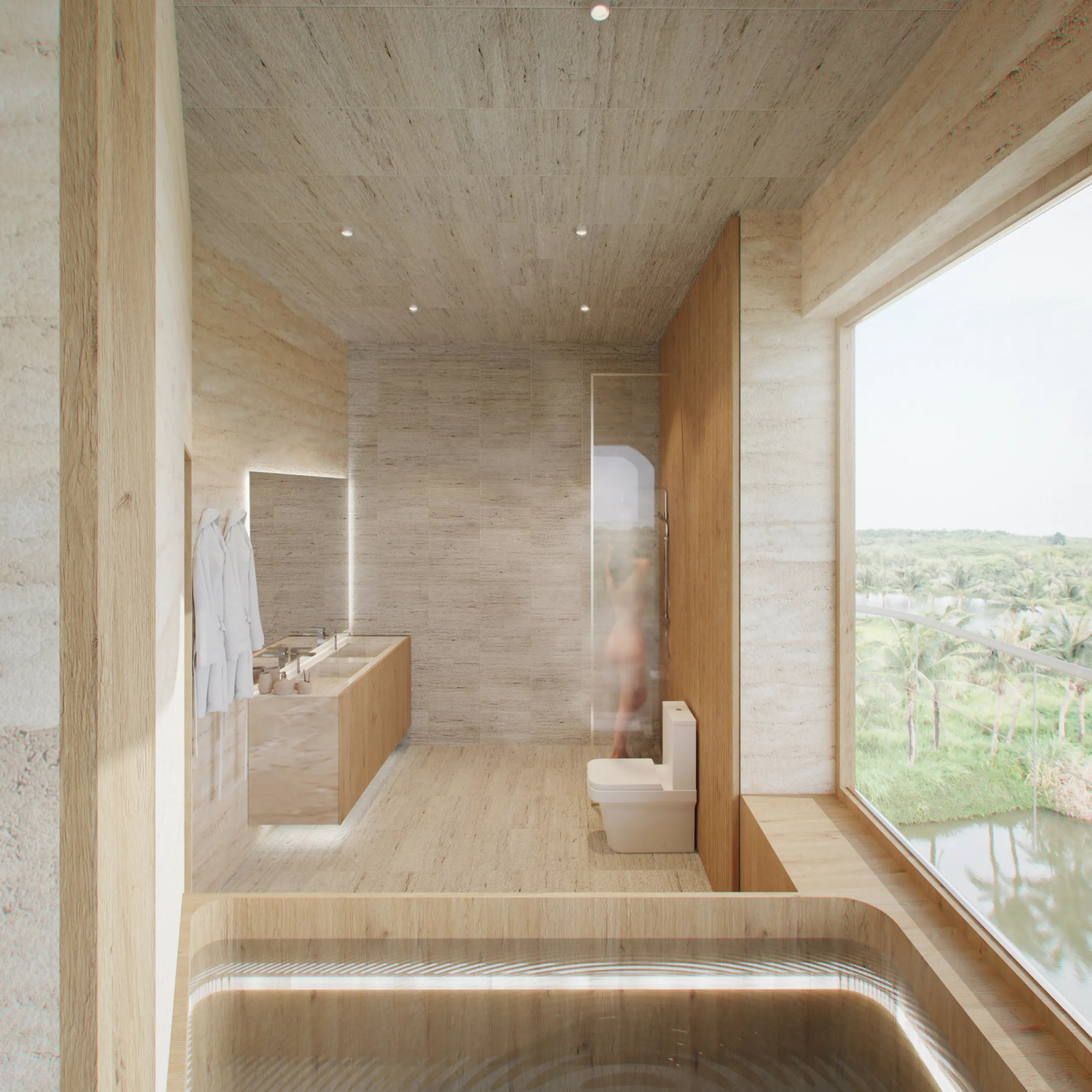 Render of project Eden bathroom